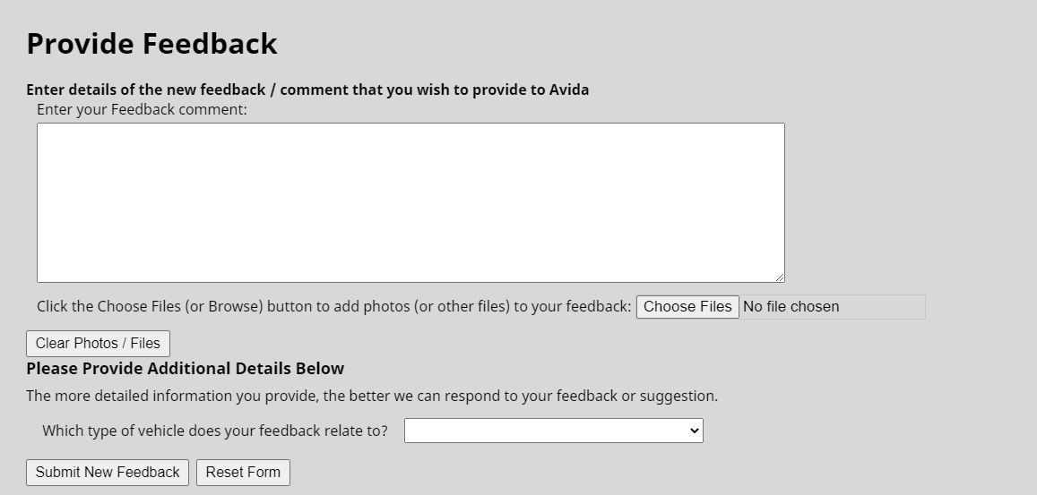 EH Provide feedback